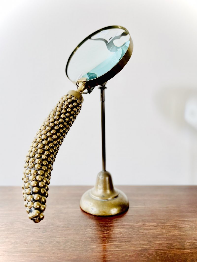Brass Studded Magnifying Glass